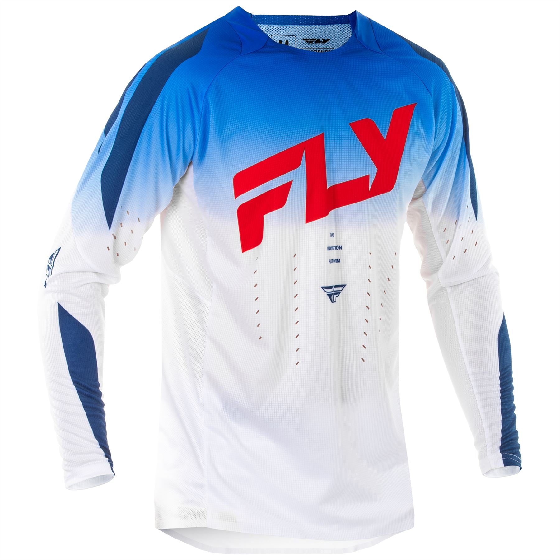 Fly Racing 2025 Evolution DST Motocross Jersey Red White Blue